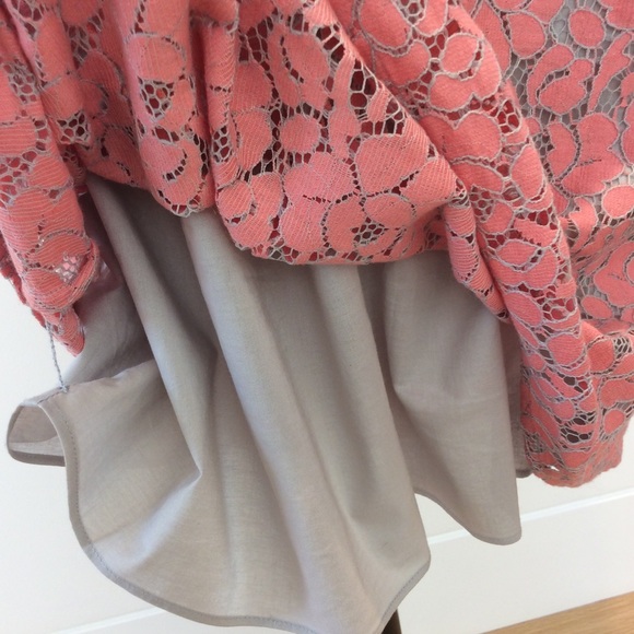 [BANANA REPUBLIC] pink/ gray lace dress - Picture 4 of 5
